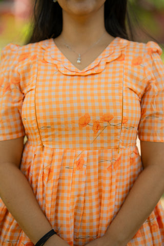MARIGOLD CHECKS | MATERNITY MAXI ANKLE LENGTH