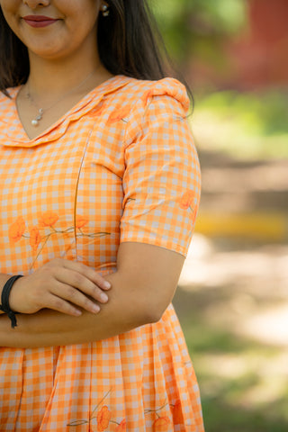 MARIGOLD CHECKS | MATERNITY MAXI ANKLE LENGTH