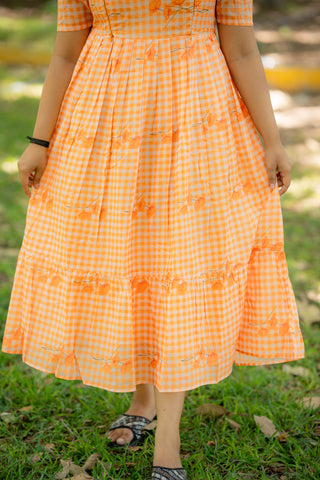 MARIGOLD CHECKS | MATERNITY MAXI ANKLE LENGTH