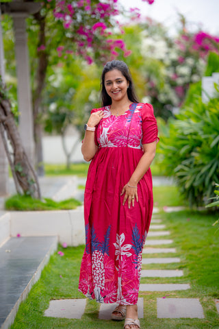 RUFFLE GARDENIA | MATERNITY MAXI FULL LENGTH