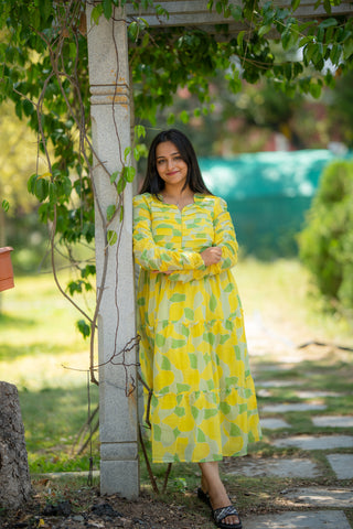 CITRON PETAL | MATERNITY GEORGETTE MAXI ANKLE LENGTH