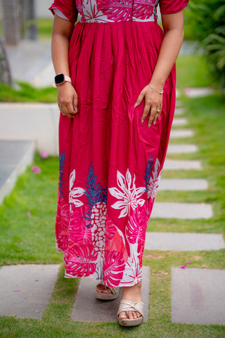 RUFFLE GARDENIA | MATERNITY MAXI FULL LENGTH