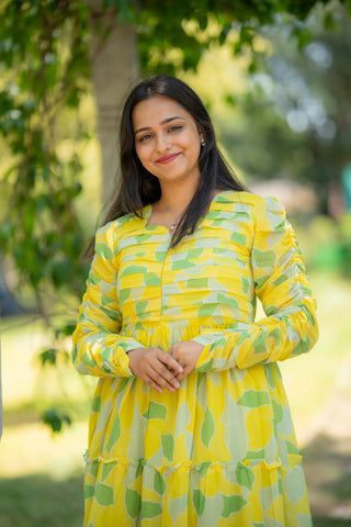 CITRON PETAL | MATERNITY GEORGETTE MAXI ANKLE LENGTH