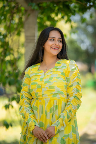 CITRON PETAL | MATERNITY GEORGETTE MAXI ANKLE LENGTH