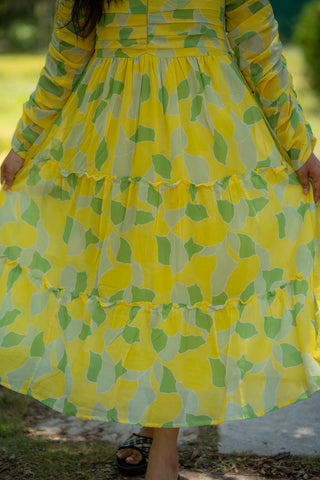 CITRON PETAL | MATERNITY GEORGETTE MAXI ANKLE LENGTH