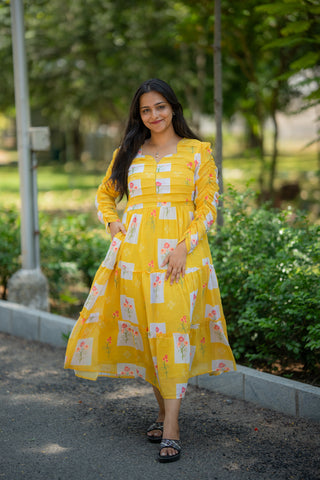 MARIGOLD AURA | MATERNITY GEORGETTE MAXI ANKLE LENGTH
