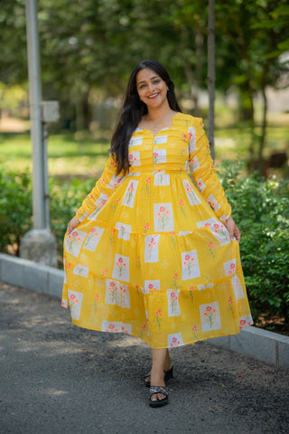 MARIGOLD AURA | MATERNITY GEORGETTE MAXI ANKLE LENGTH