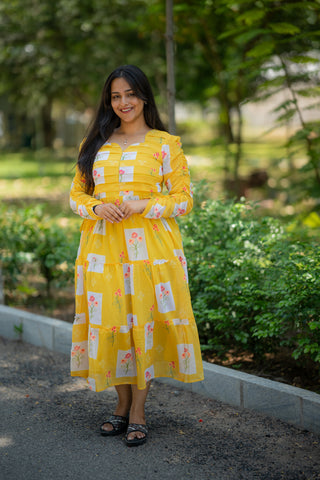 MARIGOLD AURA | MATERNITY GEORGETTE MAXI ANKLE LENGTH