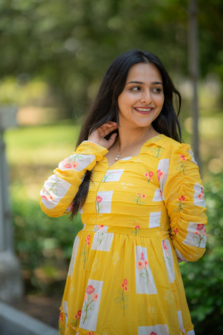 MARIGOLD AURA | MATERNITY GEORGETTE MAXI ANKLE LENGTH
