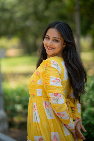 MARIGOLD AURA | MATERNITY GEORGETTE MAXI ANKLE LENGTH