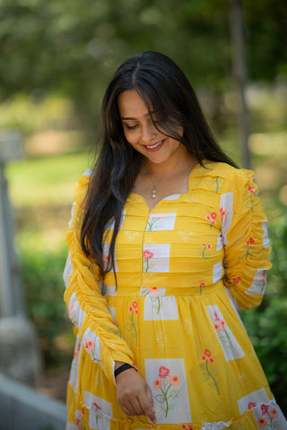 MARIGOLD AURA | MATERNITY GEORGETTE MAXI ANKLE LENGTH