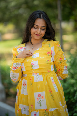 MARIGOLD AURA | MATERNITY GEORGETTE MAXI ANKLE LENGTH