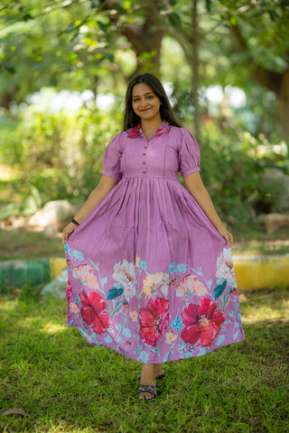 WISTERIA BLOOM | MATERNITY MAXI FULL LENGTH