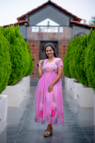 DEER | MATERNITY GEORGETTE MAXI FULL LENGTH