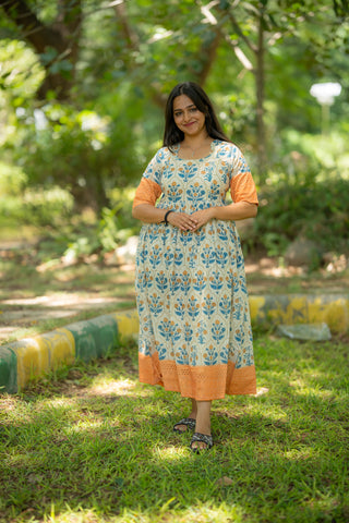 SCALLOP ESTACY | MATERNITY MAXI ANKLE LENGTH