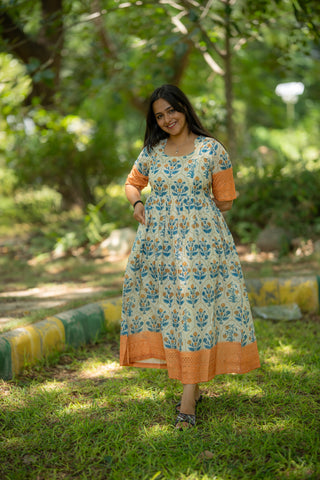 SCALLOP ESTACY | MATERNITY MAXI ANKLE LENGTH
