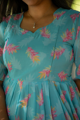 LEAFY AURA | MATERNITY GEORGETTE MAXI ANKLE LENGTH