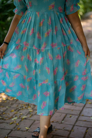 LEAFY AURA | MATERNITY GEORGETTE MAXI ANKLE LENGTH