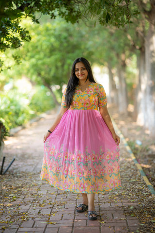 DUAL GARDEN | MATERNITY GEORGETTE MAXI ANKLE LENGTH