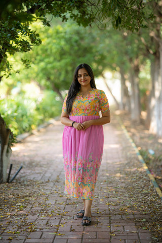 DUAL GARDEN | MATERNITY GEORGETTE MAXI ANKLE LENGTH