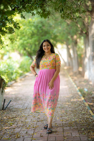 DUAL GARDEN | MATERNITY GEORGETTE MAXI ANKLE LENGTH