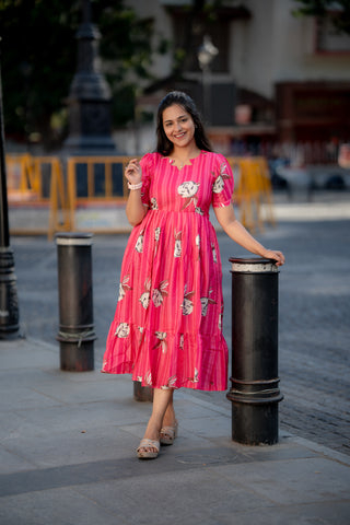 STRIPY ROSE | MATERNITY MAXI ANKLE LENGTH