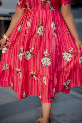 STRIPY ROSE | MATERNITY MAXI ANKLE LENGTH