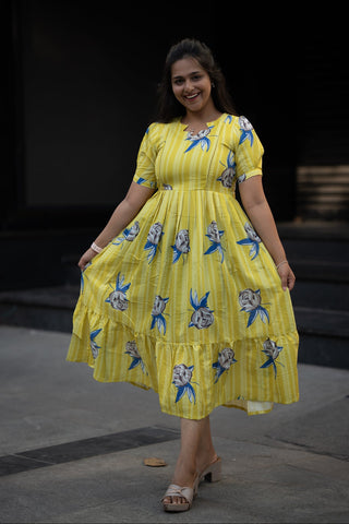 LINEAR ROSE | MATERNITY MAXI ANKLE LENGTH