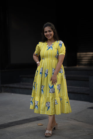 LINEAR ROSE | MATERNITY MAXI ANKLE LENGTH
