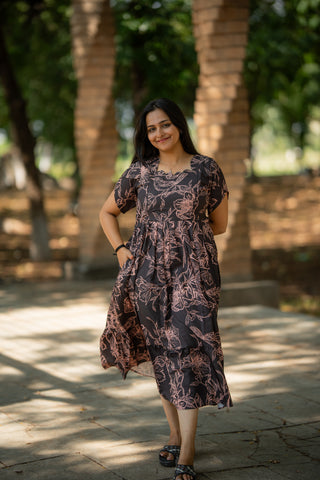 RUSTIC FLOWERS | MATERNITY MAXI ANKLE LENGTH