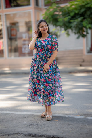 COLOURFUL FLOWERS | MATERNITY MAXI ANKLE LENGTH