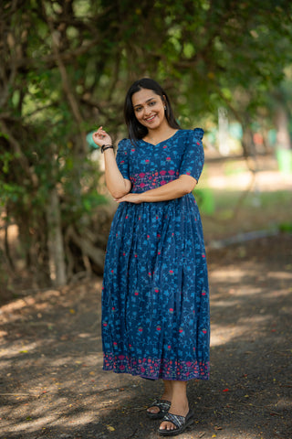NEELAM FLORAL | MATERNITY COTTON ANKLE LENGTH