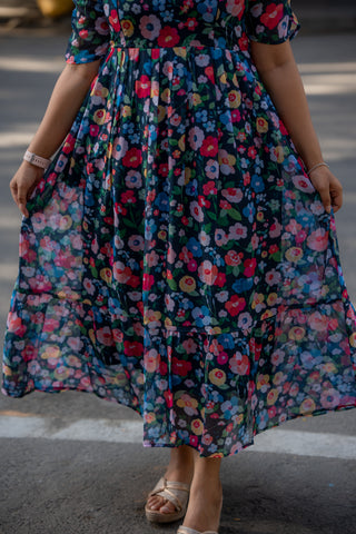 COLOURFUL FLOWERS | MATERNITY MAXI ANKLE LENGTH