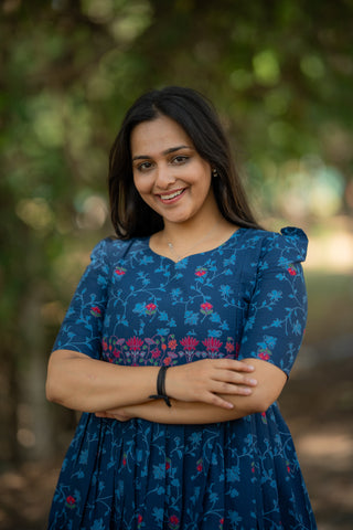NEELAM FLORAL | MATERNITY COTTON ANKLE LENGTH