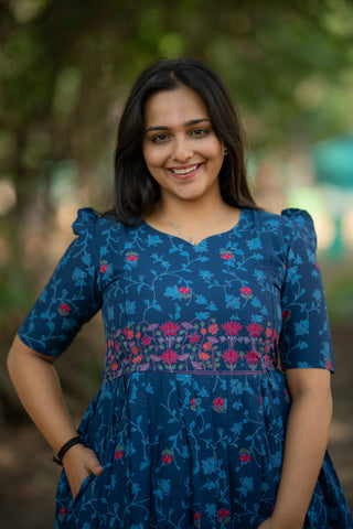 NEELAM FLORAL | MATERNITY COTTON ANKLE LENGTH