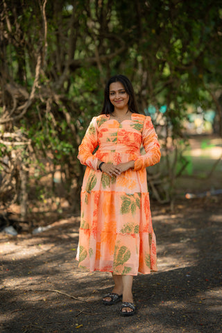 CORAL & SAGE | MATERNITY GEORGETTE MAXI ANKLE LENGTH