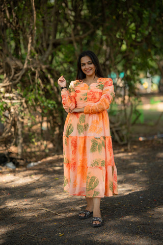 CORAL & SAGE | MATERNITY GEORGETTE MAXI ANKLE LENGTH