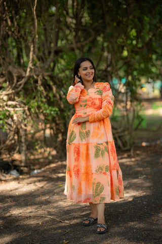 CORAL & SAGE | MATERNITY GEORGETTE MAXI ANKLE LENGTH