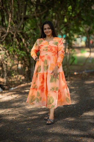 CORAL & SAGE | MATERNITY GEORGETTE MAXI ANKLE LENGTH