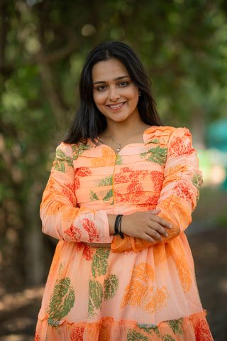 CORAL & SAGE | MATERNITY GEORGETTE MAXI ANKLE LENGTH