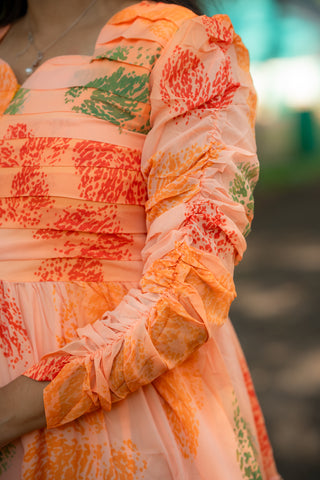 CORAL & SAGE | MATERNITY GEORGETTE MAXI ANKLE LENGTH