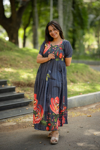 VINTAGE ROSETTE | MATERNITY MAXI FULL LENGTH