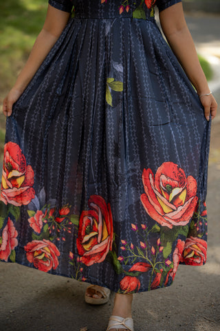VINTAGE ROSETTE | MATERNITY MAXI FULL LENGTH