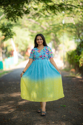 OCEAN DUAL | MATERNITY GEORGETTE MAXI ANKLE LENGTH