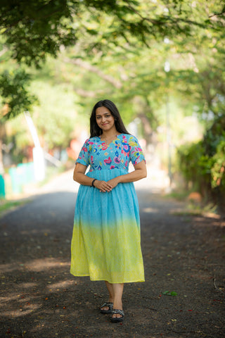 OCEAN DUAL | MATERNITY GEORGETTE MAXI ANKLE LENGTH