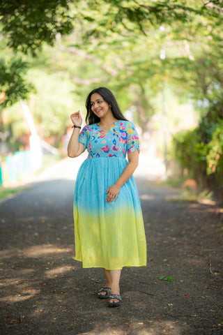 OCEAN DUAL | MATERNITY GEORGETTE MAXI ANKLE LENGTH