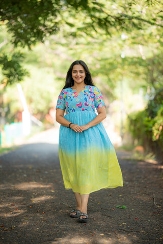 OCEAN DUAL | MATERNITY GEORGETTE MAXI ANKLE LENGTH