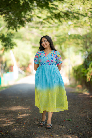 OCEAN DUAL | MATERNITY GEORGETTE MAXI ANKLE LENGTH