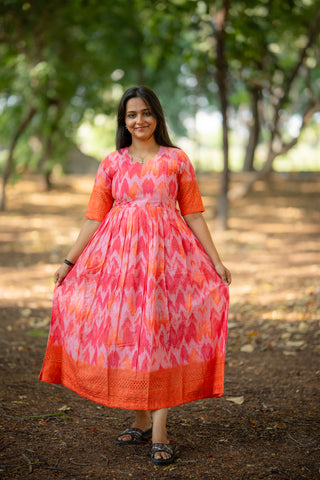CHEVRON BORDER | MATERNITY MAXI ANKLE LENGTH