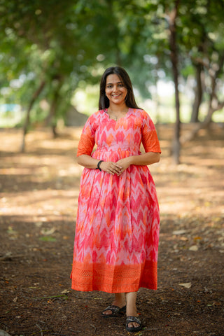 CHEVRON BORDER | MATERNITY MAXI ANKLE LENGTH